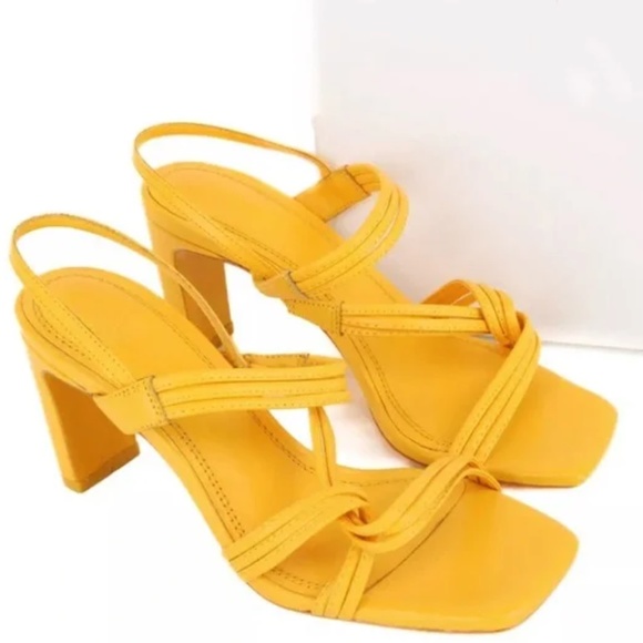 Faye Leather Strappy Heel Sandals - Picture 1 of 4